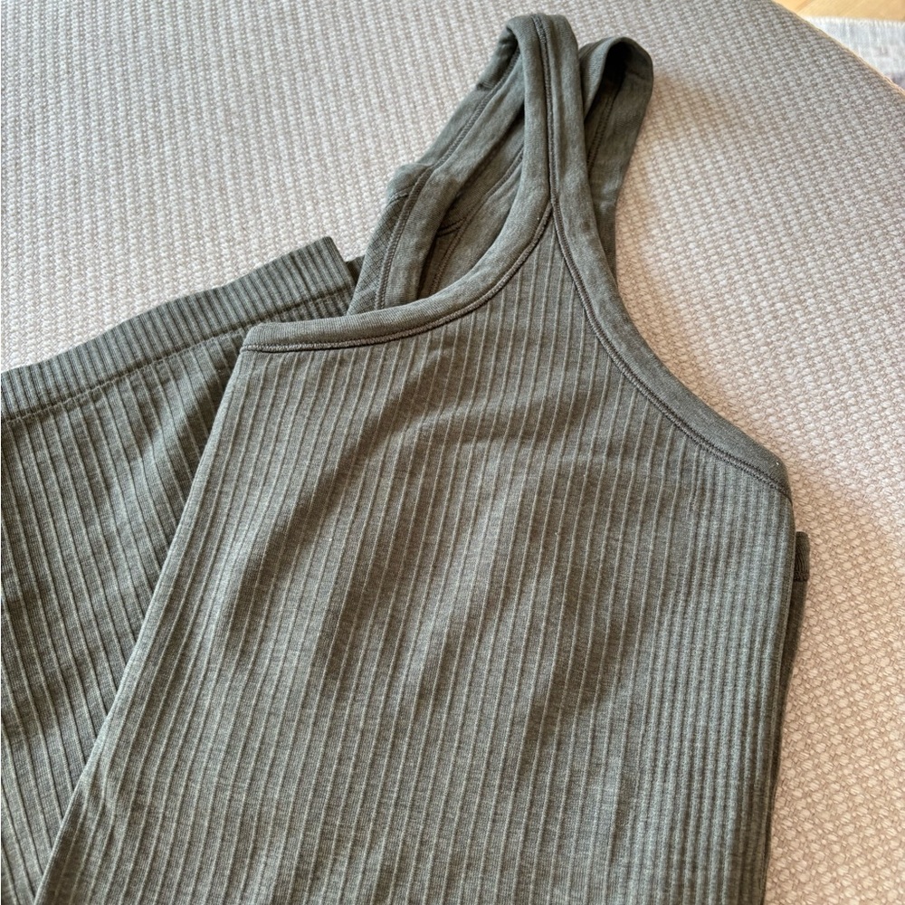 Lululemon ebb to street tank -Olive Green